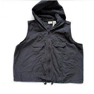 St John’s Bay Women’s Hiking Light Weight Hooded Vest Plus Size 22 Zip Up 3XL